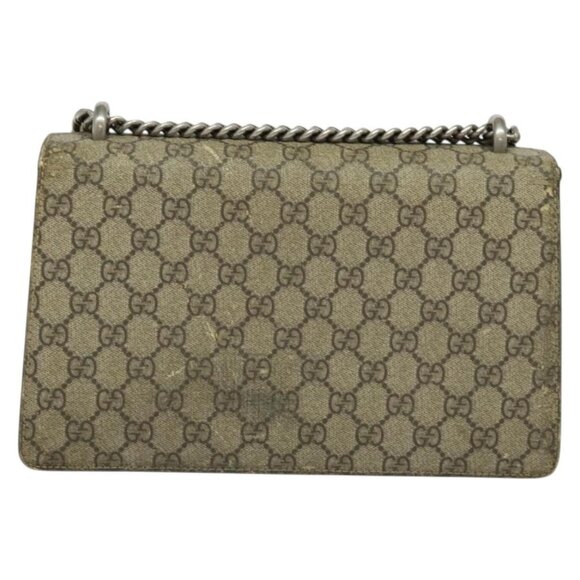 GUCCI GG Supreme Chain Dionysus Bag PVC Beige Silver 400249 Auth bs28270 - Picture 3 of 16